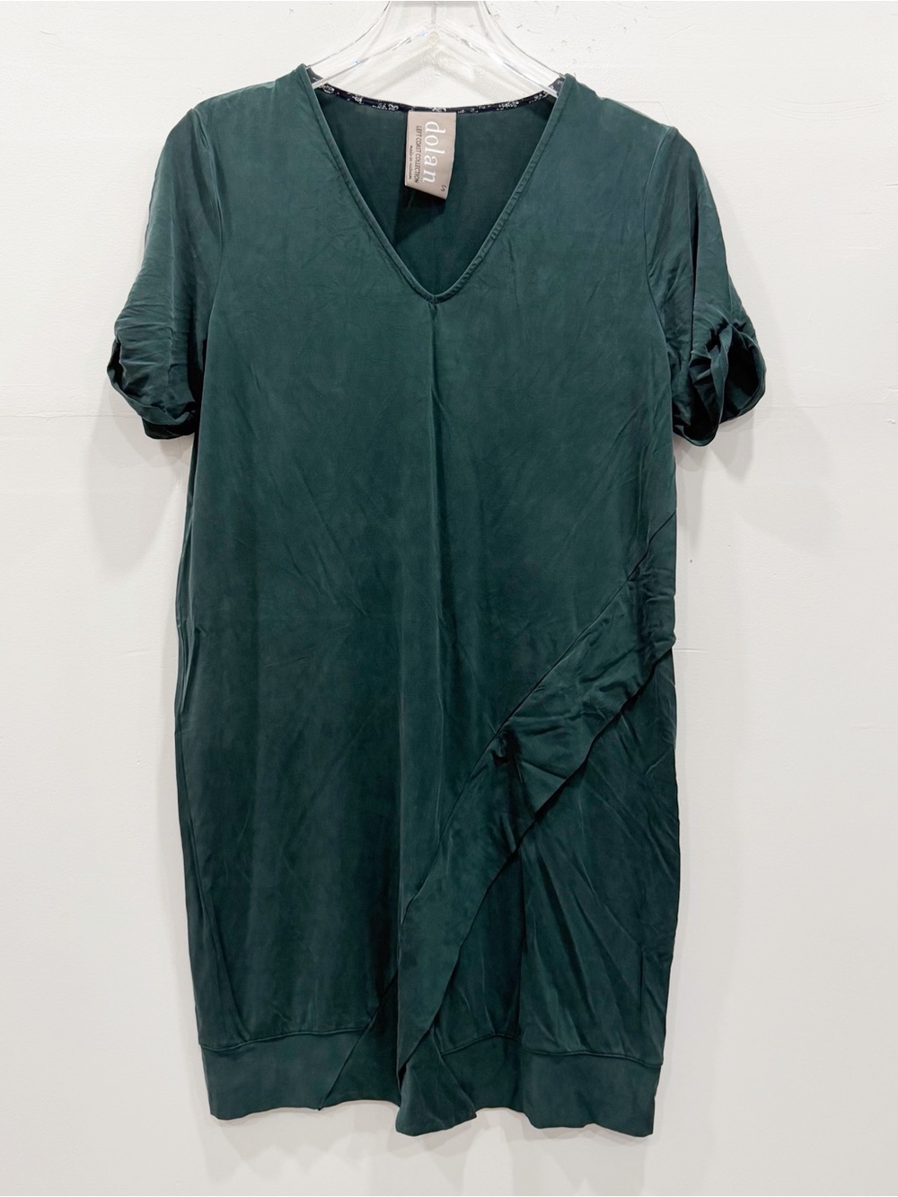 Anthropologie Dolan Green Short Sleeve Shift Dress Flowy Green Small - Picture 2 of 7